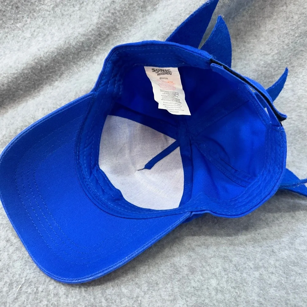 Sonic the Hedgehog Kids Blue SEGA Baseball Hat 3D Ears Quills Costume Cap OSFM